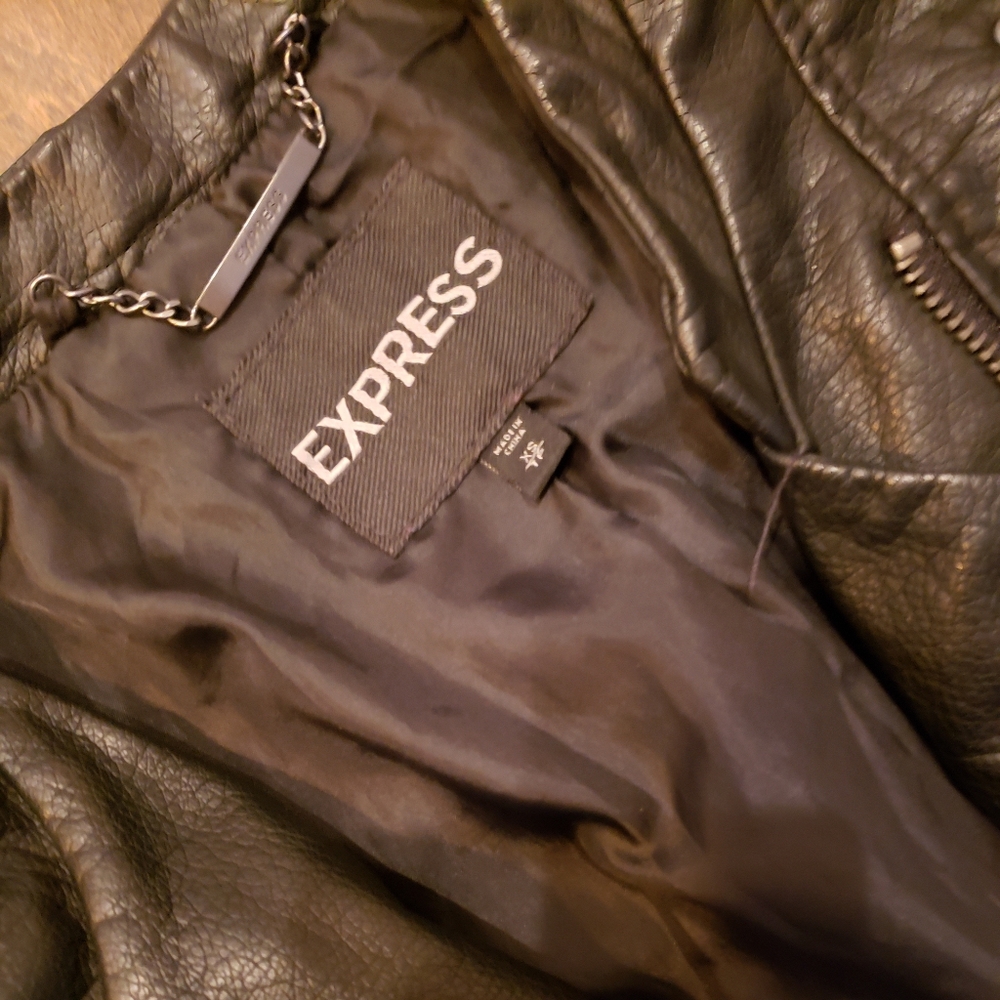 Express Faux Leather Rivet Studded Jacket - Picture 5 of 5